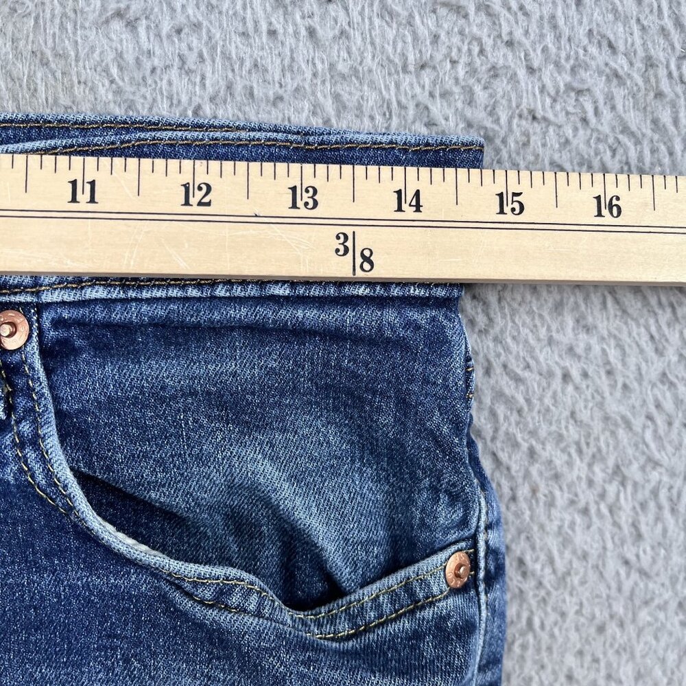 Levis 511 Mens Jeans 31x32 Blue Slim Straight Mid Rise Premium Distressed - Picture 6 of 11